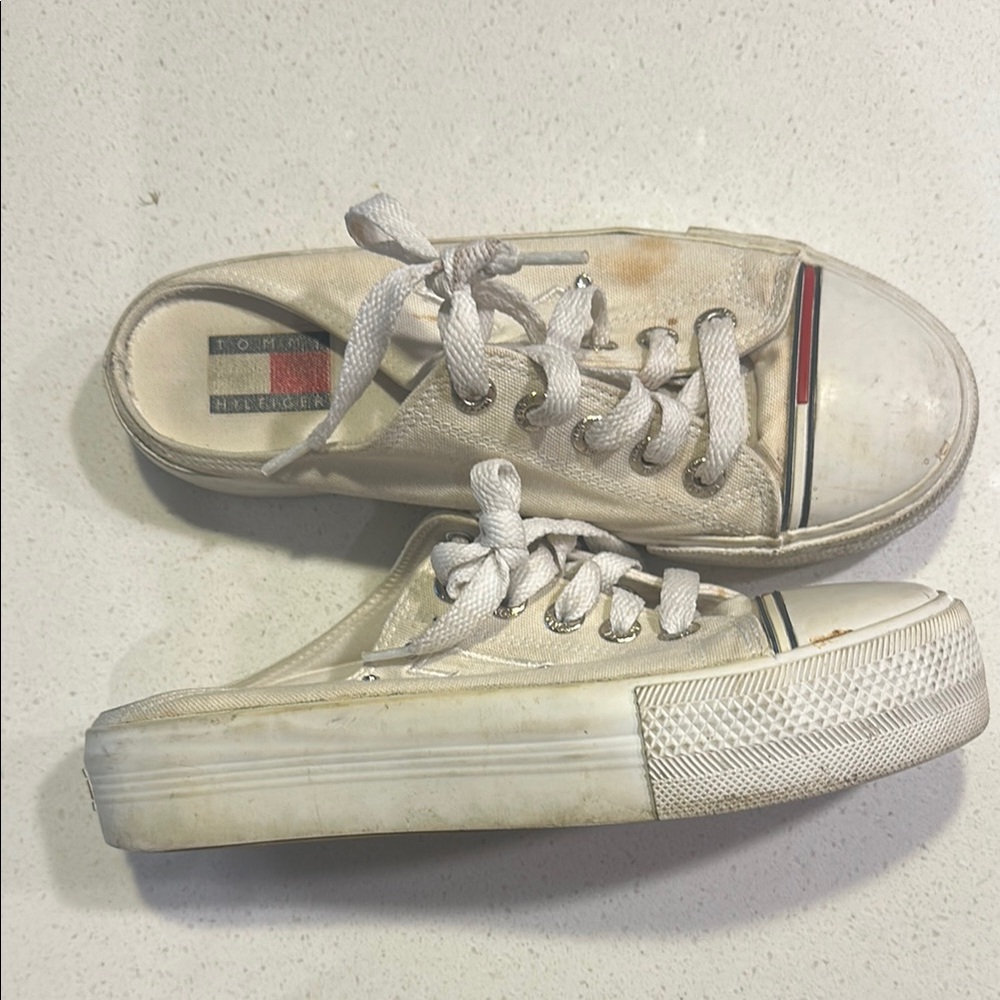 Tommy Hilfiger White Sneakers Classic Canvas Style